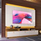 Rack Com Painel Para Sala 75 Polegadas Marrom E Off White Mar