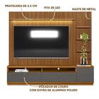 Rack Com Painel Para Sala Ripado Modulado 75 Polegadas Nature