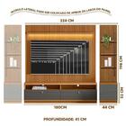 Rack Com Painel Para Sala Ripado Modulado 75 Polegadas Nature