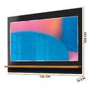 Rack Com Painel Para Sala Tv 55 Polegadas Preto Madeira Amste