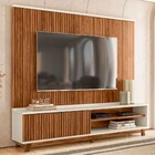 Rack Com Painel Para Tv 211cm Gen M20 Cinamomo Mel/off White