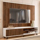 Rack Com Painel Para Tv 211cm Gen M20 Palisandro/branco - Mpo