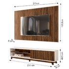 Rack Com Painel Para Tv 211cm Gen M20 Palisandro/branco - Mpo