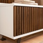 Rack Com Painel Para Tv 211cm Gen M20 Palisandro/branco - Mpo