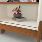 Rack Com Painel Para Tv 42 Polegadas Wood Cinamomo Mel / Off