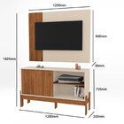 Rack Com Painel Para Tv 42 Polegadas Wood Cinamomo Mel / Off