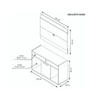 Rack Com Painel Para Tv 43 Polegadas 1 Porta Show Notável Móv