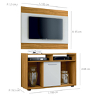 Rack Com Painel Para Tv 43 Polegadas 1 Porta Show Notável Móv