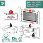Rack Com Painel Para Tv 50 Polegadas E Mesa Centro Bragança M