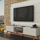 Rack Com Painel Para Tv 55 Polegadas Branco Classic 2g 1.8 Co