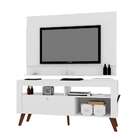 Rack Com Painel Para Tv 55 Polegadas Dinamarca Branco