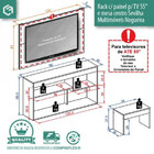 Rack Com Painel Para Tv 55 Polegadas E Mesa Sevilha Multi Móv