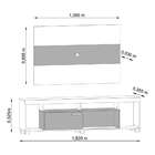 Rack Com Painel Para Tv 55 Polegadas Tomaz Areia E Amêndoa 13