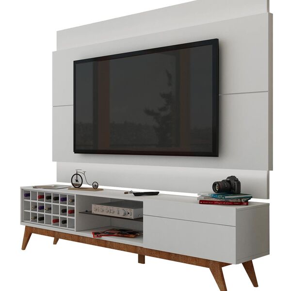 Rack Com Painel Para Tv 60 Polegadas Branco Classic Ad 2.2 Co