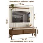 Rack Com Painel Para Tv 70 Polegadas Cedro E Off White Peroli