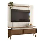 Rack Com Painel Para Tv 70 Polegadas Cedro E Off White Peroli