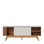 Rack Com Painel Para Tv 70 Polegadas Otawa E Leme Porta Desli