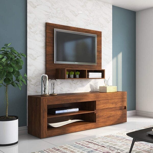 Rack Com Painel Para Tv Até 42 Polegadas Life Espresso Móveis