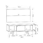 Rack Com Painel Para Tv Até 42 Polegadas Salah Preto 135 Cm