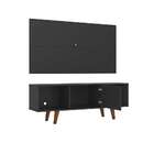 Rack Com Painel Para Tv Até 42 Polegadas Salah Preto 135 Cm
