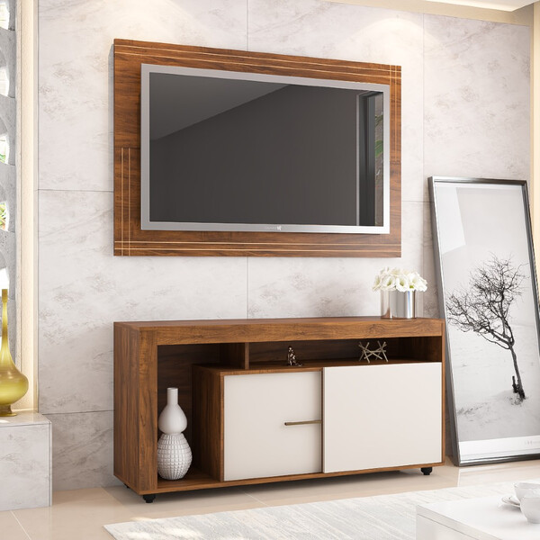 Rack Com Painel Para Tv Até 43 Polegadas 2 Portas Palermo Vie