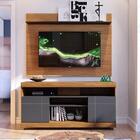 Rack Com Painel Para Tv Até 43 Polegadas Noce Milano Preto Fo