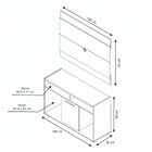 Rack Com Painel Para Tv Até 43 Polegadas Show 1 Porta Freijó