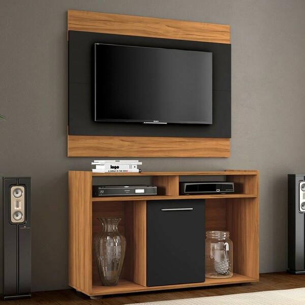 Rack Com Painel Para Tv Até 43 Polegadas Show 1 Porta Freijó