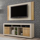 Rack Com Painel Para Tv Até 46 Polegadas 2 Portas 7 Nichos Fi