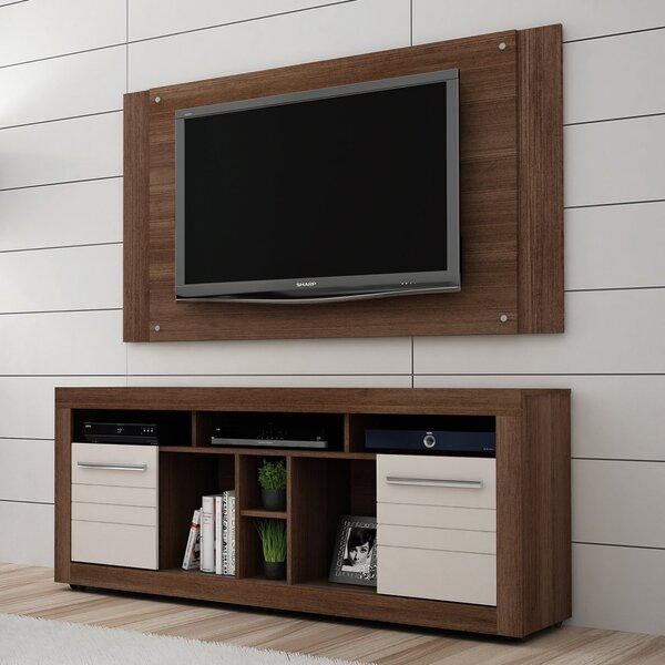 Rack Com Painel Para Tv Até 46 Polegadas 2 Portas 7 Nichos Fi