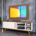 Rack Com Painel Para Tv Até 50 Polegadas Freijó Off White Rom