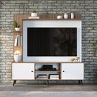 Rack Com Painel Para Tv Até 50 Polegadas Retrô 2 Portas Quidi