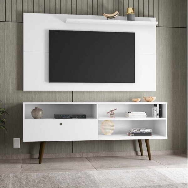 Rack Com Painel Para Tv Até 50 Polegadas Retrô Palas Espresso