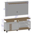 Rack Com Painel Para Tv Até 50 Polegadas Topázio Preto Fosco/