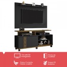 Rack Com Painel Para Tv Até 50 Polegadas Topázio Preto Fosco/