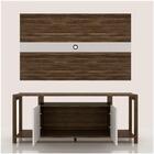 Rack Com Painel Para Tv Até 55 Pol. 2 Portas Az1017 Nogal/bra