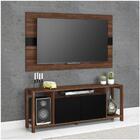 Rack Com Painel Para Tv Até 55 Pol. 2 Portas Az1017 Nogal/pre