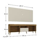 Rack Com Painel Para Tv Até 55 Polegadas 1 Porta 5 Nichos Ret