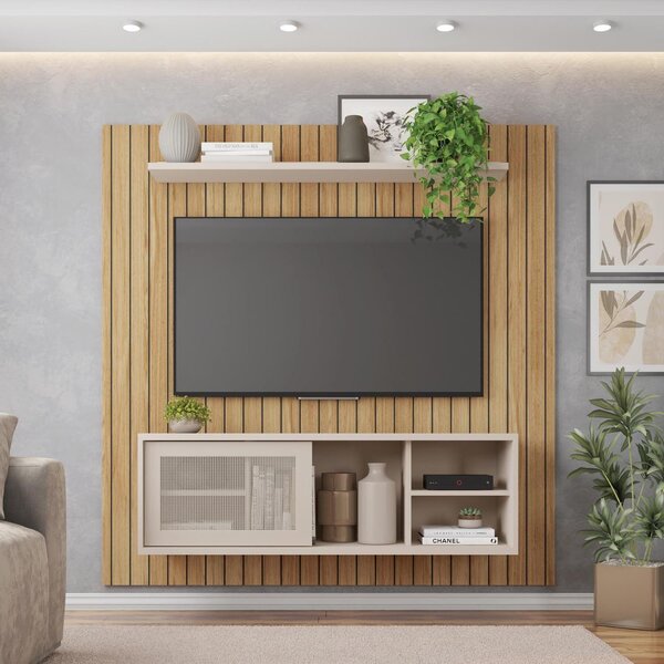 Rack Com Painel Para Tv Até 55 Polegadas 1 Porta Elegance Caemmun ...