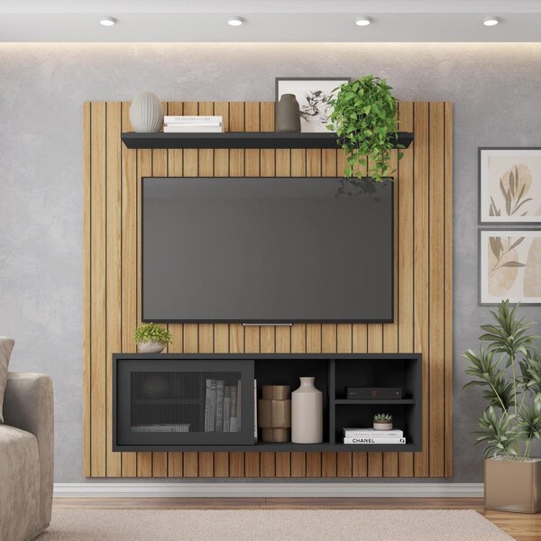 Rack Com Painel Para Tv Até 55 Polegadas 1 Porta Elegance Caemmun ...