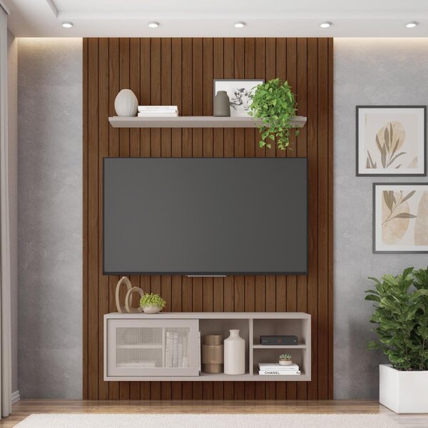 Rack Com Painel Para Tv Até 55 Polegadas 1 Porta Elegance Caemmun ...