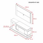 Rack Com Painel Para Tv Até 55 Polegadas 1 Porta Nt1065 Notáv