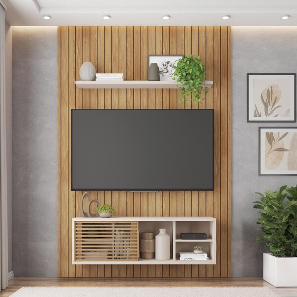 Rack Com Painel Para Tv Até 55 Polegadas 1 Porta Origem Caemmun Buriti ...