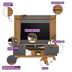 Rack Com Painel Para Tv Até 55 Polegadas 2 Portas Colorado Tu