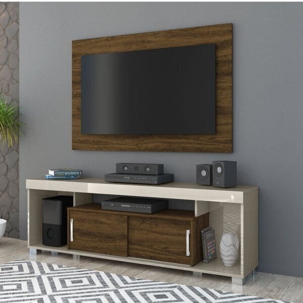 Rack Com Painel Para Tv Até 55 Polegadas 2 Portas Pierre Made