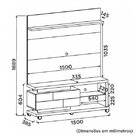 Rack Com Painel Para Tv Até 55 Polegadas Com Espelho E Led Re