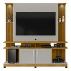 Rack Com Painel Para Tv Até 55 Polegadas Com Vidros 2 Leds E