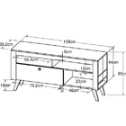 Rack Com Painel Para Tv Até 55 Polegadas Dinamarca Preto 136