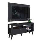 Rack Com Painel Para Tv Até 55 Polegadas Dinamarca Preto 136