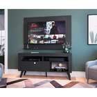 Rack Com Painel Para Tv Até 55 Polegadas Dinamarca Preto 136